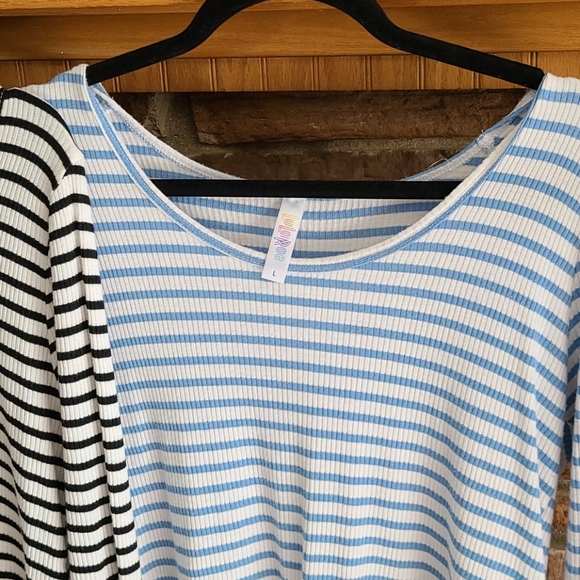 Donated Lularoe Lynnae Black and Dusty Blue - Picture 5 of 7